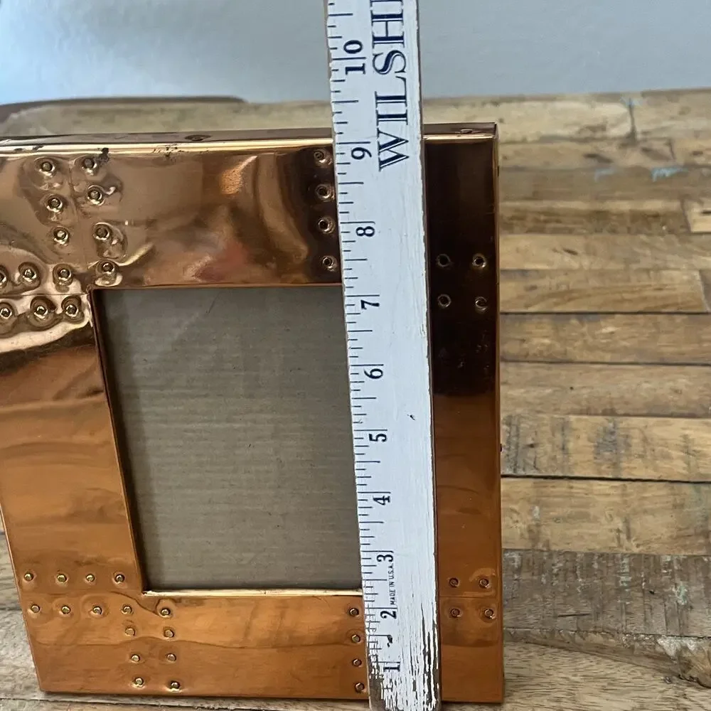 90s Polished Copper Foil Picture Frame 3.5